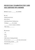 NSG320 EXAM 1 EXAMINATION STUDY GUIDE 2026 QUESTIONS WITH ANSWERS