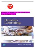 Test Bank for Human Learning&comma; 8th Edition by Jeanne Ellis Ormrod &vert; Complete Chapters 1-15 &vert; Verified Questions & Answers&vert; Educational Psychology & Learning Theories Prep