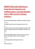 SIMNET EXCEL 2025&sol;2026 Exam 3 Comprehensive Questions and Verified Answers &vert; Accurate Solutions &vert; Get it 100&percnt; Correct&excl;&excl; &vert; Already Graded A&plus;