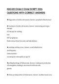 NSG320 EXAM 2 EXAM SCRIPT 2026 QUESTIONS WITH CORRECT ANSWERS