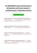 CS-7638 Midterm Exam and Final Exam &vert; All Questions and Correct Answers &vert; Verified Answers &vert; Brand New Version&excl;