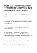 NSG552 EXAM 6 PSYCHOPHARMACOLOGY COMPREHENSIVE EXAM SCRIPT 2026 SOLVED QUESTIONS WITH CORRECT ANSWERS