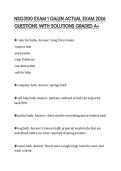 NSG3100 EXAM 1 GALEN ACTUAL EXAM 2026 QUESTIONS WITH SOLUTIONS GRADED A&plus;