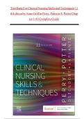 Full Test Bank Clinical Nursing Skills and Techniques 11th Edition by Anne Griffin Perry&comma; Patricia A&period; Potter &vert; Complete Chapters 1&ndash;43 &vert; Verified Questions & Answers &vert; Detailed Rationales &vert; Updated Version