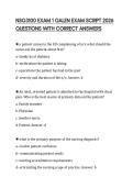 NSG3100 EXAM 1 GALEN EXAM SCRIPT 2026 QUESTIONS WITH CORRECT ANSWERS
