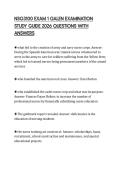 NSG3100 EXAM 1 GALEN EXAMINATION STUDY GUIDE 2026 QUESTIONS WITH ANSWERS