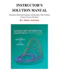Instructor's Solutions Manual for Elementary Differential Equations with Boundary Value Problems &lpar;Classic Version&rpar;&comma; 6th edition by C&period; Edwards&comma; David Penney&comma; Chapter 1-9 &vert; All Chapters 