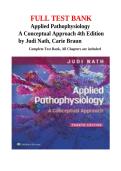 Test Bank Applied Pathophysiology&colon; A Conceptual Approach 4th Edition 2026 ISBN 9780323852328 Judi Nath Carie Braun Complete Chapters A&plus;