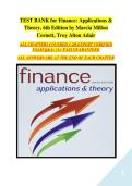 Finance&colon; Applications & Theory &lpar;6th Edition&rpar; &vert; Complete Chapter-by-Chapter Test Bank &ndash; Verified Answers for Chapters 1&ndash;20 &plus; Comprehensive Exam Prep Guide