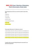 RNSG 1533 Exam 2 Nutrition&comma; Elimination&comma; Fluid & Electrolytes&comma; Study Guide Questions and Answers