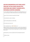 HESI RN FUNDAMENTALS EXIT EXAM LATEST 2026-2027 ACTUAL EXAM 100 MULTIPLE QUESTIONS AND CORRECT ANSWERS WITH RATIOANLES &lpar;VERIFIED ANSWERS&rpar;