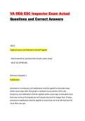 VA DEQ ESC Inspector Exam Actual Questions and Correct Answers