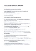 IAI CSI Certification Review Questions and Answers Graded A&plus;