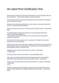 IAI Latent Print Certification Test&period; Questions with Accurate Answers