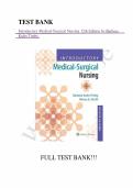 Test bank for Introductory Medical-Surgical Nursing 12th Edition fully covered with detailed questions and answers graded A&plus;
