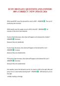 ECON 300 EXAM 1 QUESTIONS AND ANSWERS 100&percnt; CORRECT &vert; NEW UPDATE 2026