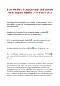 Econ 300 Final Exam Questions and Answers with Complete Solution &vert; New Update 2026