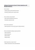 Software Engineering Exam &num;1 Study Questions with Multiple Solutions&period;