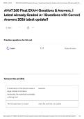 ANAT 260 Final EXAM Questions & Answers&comma; &vert; Latest Already Graded A&plus; &vert;Questions with Correct Answers 2026 latest update&excl;&excl;
