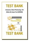  TEST BANK  Introductory Clinical Pharmacology 12th Edition Susan Ford Nursing 