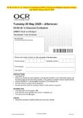 OCR GCSE &lpar;9&ndash;1&rpar; Classical Civilisation J199  2025 &colon; Complete QP & MS Set