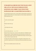 FUNDAMENTALS HESI RN EXIT TEST EXAM LATEST 2026 ACTUAL TEST EXAM COMPLETE STUDY QUESTIONS AND CORRECT SOLUTIONS WITH RATIOANLES 100&percnt; GUARANTEED PASS &vert; RATED A&plus;