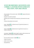 ECON 300 MIDTERM 1 QUESTIONS AND CORRECT ANSWERS WITH COMPLETE SOLUTION &vert; NEW 2026 UPDATE