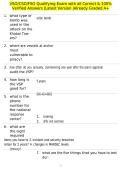 VSO&sol;CSO&sol;FSO Qualifying Exam with all Correct & 100&percnt; Verified Answers &vert;Latest Version &vert;Already Graded A&plus;