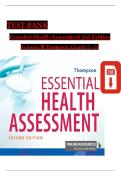 Full Test Bank Essential Health Assessment 2nd Edition by Janice M&period; Thompson &vert; Complete Chapters 1&ndash;24 &vert; Verified Questions & Answers &vert; Detailed Rationales &vert; Updated Version