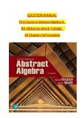 SOLUTION MANUAL for A First Course in Abstract Algebra 8th Edition John B&period; Fraleigh &vert; All Chapters Full Complete &vert; Step-by-Step Solutions