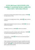 ECON 300 Exam 2 QUESTIONS AND CORRECT ANSWERS WITH COMPLETE SOLUTION &vert; NEW 2026 UPDATE