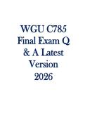 WGU C785  Final Exam Q  & A Latest  Version  2026 