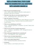 NUR 114 PHARM FINAL STUDY GUIDE PRACTICE EXAMINATION 2026 QUESTIONS WITH ANSWERS GRADED A&plus;