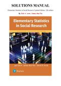 Solutions Manual for Elementary Statistics in Social Research&comma; Updated Edition&comma; 12th edition by  Jack A&period; Levin&comma; James Alan Fox&comma; Chapter 1-13 &vert; All Chapters