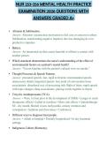 NUR 253-256 MENTAL HEALTH PRACTICE EXAMINATION 2026 QUESTIONS WITH ANSWERS GRADED A&plus;