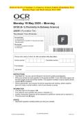 OCR GCSE &lpar;9&ndash;1&rpar; Chemistry    2025 &colon; Complete QP & MS Set