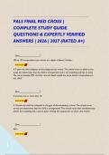 PALS FINAL RED CROSS &vert; COMPLETE STUDY GUIDE QUESTIONS & EXPERTLY VERIFIED ANSWERS &vert; 2026 &vert; 2027 &lpar;RATED A&plus;&rpar;    