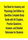 Test Bank for Anatomy and Physiology 2nd Edition by OpenStax &ndash; Complete Study Guide with All Chapters &lpar;2026 Update&rpar;