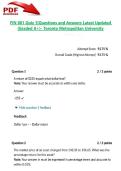 FIN 801 Quiz 1&vert;Questions and Answers Latest Updated 2026&sol;2027 &lpar;Graded A&plus;&rpar;- Toronto Metropolitan University