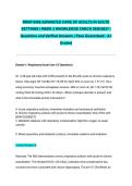 NRNP 6566 ADVANCED CARE ADULTS ACUTE SETTINGS KNOWLEDGE CHECKS BUNDLE 2026&sol;2027 &vert; Weeks 3-11 Package Deal with Questions and Verified Answers &vert; Pass Guaranteed - A&plus; Graded