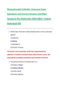 Massachusetts Esthetics Licensure Exam  Questions and Correct Answers &lpar;Verified  Answers&rpar; Plus Rationales 2026 Q&A &vert; Instant  Download Pdf