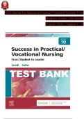 Test Bank For Success in Practical Vocational Nursing From Student to Leader 10th Edition By Knecht Patricia &vert; 9780323810173 &vert; &vert; Chapter 1-19 &vert; All Chapters with Answers and Rationals
