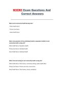 N3CN3 Exam Practice &ndash; Community Health Nursing &ndash; Questions with Correct Answers