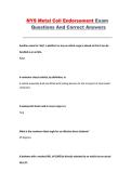 NYS Metal Coil Endorsement Exam &ndash; Cargo Securement &ndash; Questions with Correct Answers
