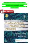TEST BANK FOR EDMUNDS' PHARMACOLOGY FOR THE PRIMARY CARE PROVIDER&comma; 5TH EDITION BY CONSTANCE G VISOVSKY&comma; COMPLETE CHAPTERS 1 - 25&comma; NEWEST VERSION &lpar;100 VERIFIED&rpar; &ndash; NURSING PHARMACOLOGY COMPLETE CHAPTERS 1-25 WITH ANSWERS 