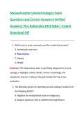 Massachusetts Cytotechnologist Exam  Questions and Correct Answers &lpar;Verified  Answers&rpar; Plus Rationales 2026 Q&A &vert; Instant  Download Pdf