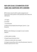 NUR 4590 EXAM 2 EXAMINATION STUDY GUIDE 2026 QUESTIONS WITH ANSWERS