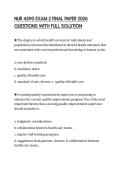 NUR 4590 EXAM 2 FINAL PAPER 2026 QUESTIONS WITH FULL SOLUTION