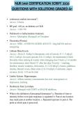 NUR 5461 CERTIFICATION SCRIPT 2026 QUESTIONS WITH SOLUTIONS GRADED A&plus;