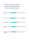 ATI RN Comprehensive Predictor Exam 2026 Practice Questions Verified Answers Complete Study Guide Certification Prep